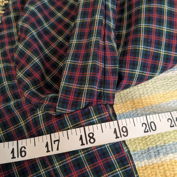 ⭐ J. Crew Plaid Peasant Popover Blouse size Small - Picture 12 of 16